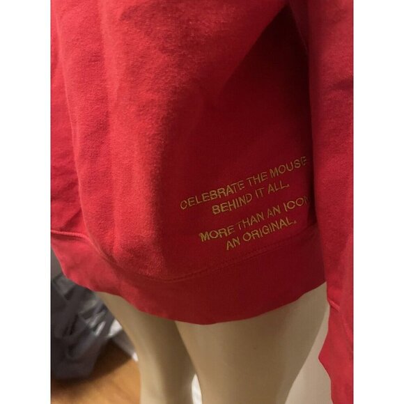 HM Disney gold graphic Mickey Mouse hoodie size M womenswear - Picture 6 of 7